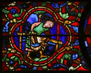 Calzolaio, scena dalla Vita di San Martino, Cattedrale di Chartres